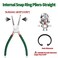 SPEEDWOX 9Inch Snap Ring Pliers Internal Circlip Pliers Kit Tip Diameter 009 Inch Precision Retaining Ring Pliers Straight Jaws for Ring Remover Retaining