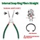 SPEEDWOX 9Inch Snap Ring Pliers Internal Circlip Pliers Kit Tip Diameter 009 Inch Precision Retaining Ring Pliers Straight Jaws for Ring Remover Retaining