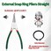 SPEEDWOX Circlip Pliers 9Inch Tip Diameter 009 Inch Snap Ring Pliers External Heavy Duty Retaining Ring Pliers Straight Jaws for Ring Remover Retaining