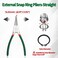 SPEEDWOX Circlip Pliers 9Inch Tip Diameter 009 Inch Snap Ring Pliers External Heavy Duty Retaining Ring Pliers Straight Jaws for Ring Remover Retaining
