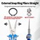 SPEEDWOX Circlip Pliers External Snap Ring Pliers with Straight Jaw 7 Inches Retaining Ring Plier Precision C Clip Pliers Tip Diameter 007 Fixed Tip Comfort TPR Handles