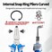 SPEEDWOX Circlip Pliers Internal Snap Ring Pliers with Bent Jaw 7 Inches Retaining Ring Plier Precision C Clip Pliers Tip Diameter 007 Fixed Tip Comfort TPR Handles