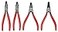 CRAFTSMAN Snap Ring Plier Set 4Pack 7 inch Straight and Curved Pliers Stainless Steel CMMT98339