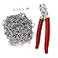 DAYSLIVES Hog Ring Pliers Straight 500 Galvanized Hog Rings Professional Upholstery Installation Kit ToolAuto Upholstery and Repair Fences Animal Pet Cages