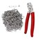 DAYSLIVES Hog Ring Pliers Straight 500 Galvanized Hog Rings Professional Upholstery Installation Kit ToolAuto Upholstery and Repair Fences Animal Pet Cages