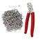 DAYSLIVES Hog Ring Pliers Straight 500 Galvanized Hog Rings Professional Upholstery Installation Kit ToolAuto Upholstery and Repair Fences Animal Pet Cages