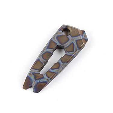 Hamans Titanium Pry Bar Multi Tool Mini Keychain 165 with Wrench Screwdriver Nail Puller Function Multicolor