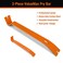 ValueMax 2piece Flat Pry Bar Set Includes 712 Mini Pry Bar 15 Heavy Duty Nail Puller Claw Bar Wonder Bar Corrosion Resistant Carbon Steel Made for Kitchen Remodel Prying Apart Boards