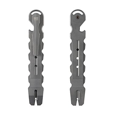 WeKnife Gesila Mini Pocket Flat Pry Bar Crowbar Multifunction EDC Titanium Tool Nail Puller Survival Opener NoSlip And Corrosion Resistant A08BGray1 PACK