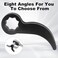 XDENGP Pry Bar Wrench Adaptor Head Crowbar Adapter Head Adjustable Angle Head for Car Repairing Tools Half Shaft Removal and Tight Spaces Fits 12 Drive Ratchets Wrench