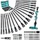 LIBRATON 27PCS Magnetic Nut Driver Set with Ratcheting T Handle Nut Driver Set for Impact Drill Metric SAE Long Socket Set Drill Bits Socket Adapters Wing Nut Driver Quickrelease Bit Holder