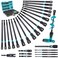 LIBRATON 27PCS Magnetic Nut Driver Set with Ratcheting T Handle Nut Driver Set for Impact Drill Metric SAE Long Socket Set Drill Bits Socket Adapters Wing Nut Driver Quickrelease Bit Holder