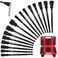 SEDY Nut Driver Impact Bit Set 31Piece Magnetic Socket Impact Drill Bit Tool Sets Extra Long Hex Nut Setter Driver Holder Metric SAE Screwdriver Bits 14 Drive Shank Adapter Extension
