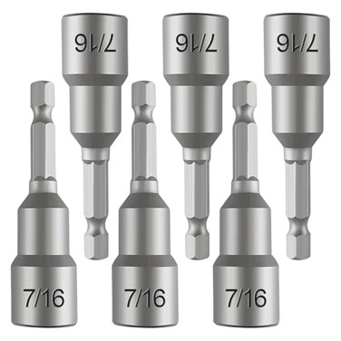 HouseUp 6 PCS 716 nut driver 14 Ultra magnetic nut driver set for impact drill Standard British 716 impact driver bits length 25 inches 65mm Different from 11mm nut driver