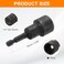HARFINGTON Magnetic Nut Driver 17mm Hex Drive Socket CRV Steel Power Screw Drill Bits Socket Wrench Tools with 14 Quick Change Hex Shank for Power Drills Impact Drivers Black