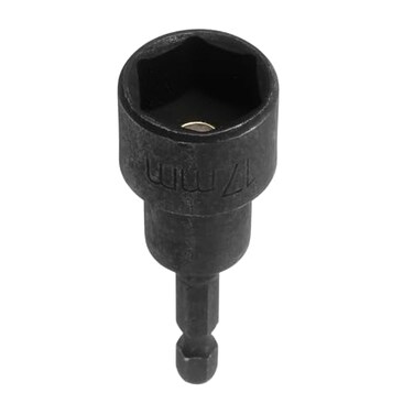 HARFINGTON Magnetic Nut Driver 17mm Hex Drive Socket CRV Steel Power Screw Drill Bits Socket Wrench Tools with 14 Quick Change Hex Shank for Power Drills Impact Drivers Black