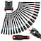 LLNDEI 21Piece Magnetic Nut Driver Set SAE 14 to 916 Metric 5mm to 15mm Nut Driver Set with NonSlip Grip Handle Upgrade CrV Magnetic Socket set for Secure Fastening in Tight Spaces