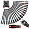 LLNDEI 21Piece Magnetic Nut Driver Set SAE 14 to 916 Metric 5mm to 15mm Nut Driver Set with NonSlip Grip Handle Upgrade CrV Magnetic Socket set for Secure Fastening in Tight Spaces