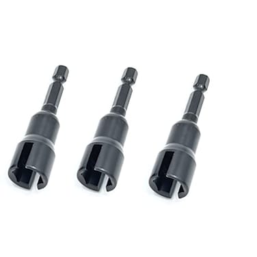 PANOVOS 3pc Power Wing Nut Driver SetSlot Wing nuts Drill Bit Socket Wrenches Tools Set14 Hex Shank Drills Bits for Panel Nuts screws eye hook bolt