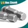 PHITUODA 14 Hex Magnetic Nut Driver Drill Bit 13mm Socket Adapter Quick Change Socket Nut Adapter for Power Tools 2piece