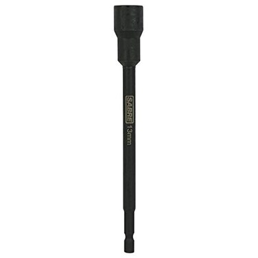 Sabre Tools 13mm Impact Magnetic Nut Driver 6 Inch Length 14 Inch Hex Shank Magnetic Socket Tip 13mm Metric
