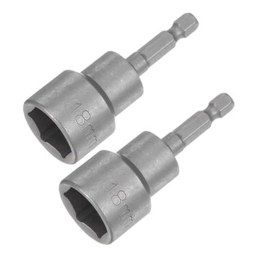 uxcell 18mm Magnetic Hex Socket 65mm256 14 Hex Shank Magnetic Power Nut Driver Set CRV QuickRelease Extensions for Impact Drill Nut Setters Socket Wrench Screw 2 Pcs