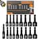 LOZAGU 17PCS Magnetic Nut Driver Set SAE and Metric Premium Impact Power Hex Nut Driver Drill Bit Master Kit 14 Inch Hex Shank CrV Steel 17PCS Magnetic Nut Driver Short