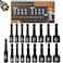 LOZAGU 17PCS Magnetic Nut Driver Set SAE and Metric Premium Impact Power Hex Nut Driver Drill Bit Master Kit 14 Inch Hex Shank CrV Steel 17PCS Magnetic Nut Driver Short