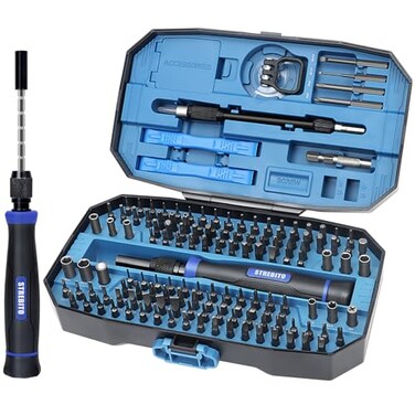 STREBITO Precision Screwdriver Set 153 in 1 Small Magnetic Screwdriver Set with Case Electronic Repair Tool Kit for Computer Laptop iPhone Macbook PC PS5 Xbox Controller RC Jewelers Glasses