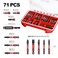GEINXURN Geinxurn 71pieces Impact Screwdriver Bits Set Magnetic S2 Steel Multi Insert Power Bits Tips with Impact Bit Holder with Storage Box