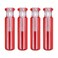 HARFINGTON 4pcs PreDrilled Blank Screwdriver Tool Handles 53mm Hole 80mm Length PVC Plastic Replacement Grips Clear Red