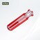 HARFINGTON 4pcs PreDrilled Blank Screwdriver Tool Handles 53mm Hole 80mm Length PVC Plastic Replacement Grips Clear Red