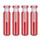 HARFINGTON 4pcs PreDrilled Blank Screwdriver Tool Handles 53mm Hole 80mm Length PVC Plastic Replacement Grips Clear Red
