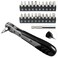 STREBITO Mini Ratchet Set 22Piece 14 Ratchet Right Angle Screwdriver 36Tooth Small Ratcheting Wrench Bit Ratchet For Tight Spaces with Phillips Slotted Torx Hex Square and Adapter for Socket