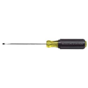 KLEIN TOOLS Klein Tools 6073 Mini Flathead Screwdriver Made in USA 332Inch Cabinet Tip 3Inch Round Shank and CushionGrip Handle