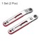 HARFINGTON 2pcs Mini Ratchet Screwdriver 14 Hex 90 Degree Right Angle Ratcheting Offset Screw Driver Wrench Set Elbow Head and Flat Head