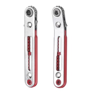 HARFINGTON 2pcs Mini Ratchet Screwdriver 14 Hex 90 Degree Right Angle Ratcheting Offset Screw Driver Wrench Set Elbow Head and Flat Head