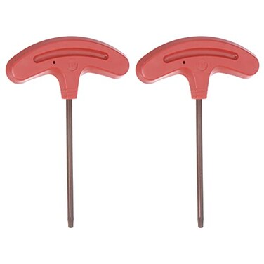 HARFINGTON 2pcs Torx Screwdriver T15 S2 Steel T Handle Star Key Wrench for CNC Lather Tool Holder