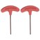 HARFINGTON 2pcs Torx Screwdriver T15 S2 Steel T Handle Star Key Wrench for CNC Lather Tool Holder