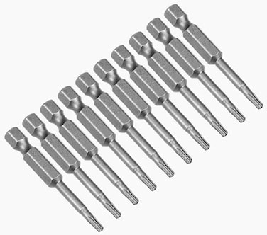 XMHF 10 Piece 50mm Long 14 Inch Hex Shank T10 Torx Head Magnetic Screw Driver Bit Set Security Tamper Proof Star 6 Point Screwdriver Kit Tools