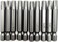 XMHF 10 Piece 50mm Long 14 Inch Hex Shank T35 Torx Head Magnetic Screw Driver Bit Set Security Tamper Proof Star 6 Point Screwdriver Kit Tools