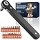 POCIONE Tools for Men Gifts Right Angle Screwdriver T5 T6 T7 Torx Star Bit Ratchet Allen Wrench Drill Bit Set Square Drive Bit Small Ratcheting Wrench Screwdriver Set Men Husband Dad Stocking Stuffers