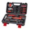CARTMAN Home Tool Set Kit Basic Household Hand Tools with Storage Case Dark Red