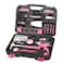 Apollo Tools 135 Piece Household Pink Hand Tools Set with Pivoting DualAngle 36 V LithiumIon Cordless Screwdriver DT0773N1