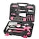 Apollo Tools 135 Piece Household Pink Hand Tools Set with Pivoting DualAngle 36 V LithiumIon Cordless Screwdriver DT0773N1