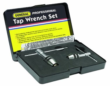 General Tools Professional Standard Tap Wrenches 167 Threading Tools with Reference Table for 0 to 12Inch Taps Set of 2