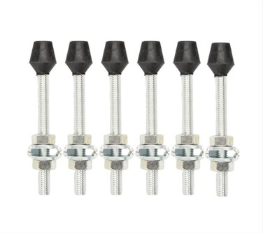 Auniwaig M10x120mm Toggle Clamps 472inch Carbon Steel Screw Assembly Zinc Plated Black 6pcs