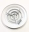 HBW 6 Round Ceiling Diffuser White Powder Coated with Outside Dimension of 10 Fitting in 6 Duct