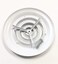 HBW 6 Round Ceiling Diffuser White Powder Coated with Outside Dimension of 10 Fitting in 6 Duct