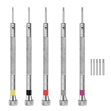 KALIM Mini Screwdriver Set 10Pcs Screwdriver Kit for Watches Glasses and Accessories Precision Tool Set for Repair Replace Remove and Adjust Stainless Steel Screwdriver with a Dustfree Bag